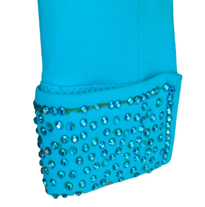 Camisa Dança Azul Turquesa com Brilhantes - Image 2